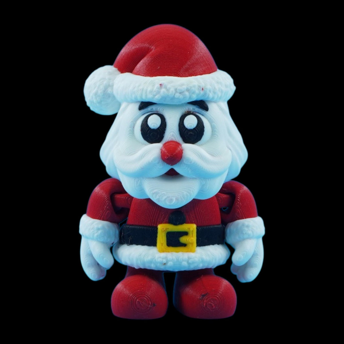 3D Printed Elf Figurine Toy, Movable Holiday Decoration with Santa and Snowman - JM Designs