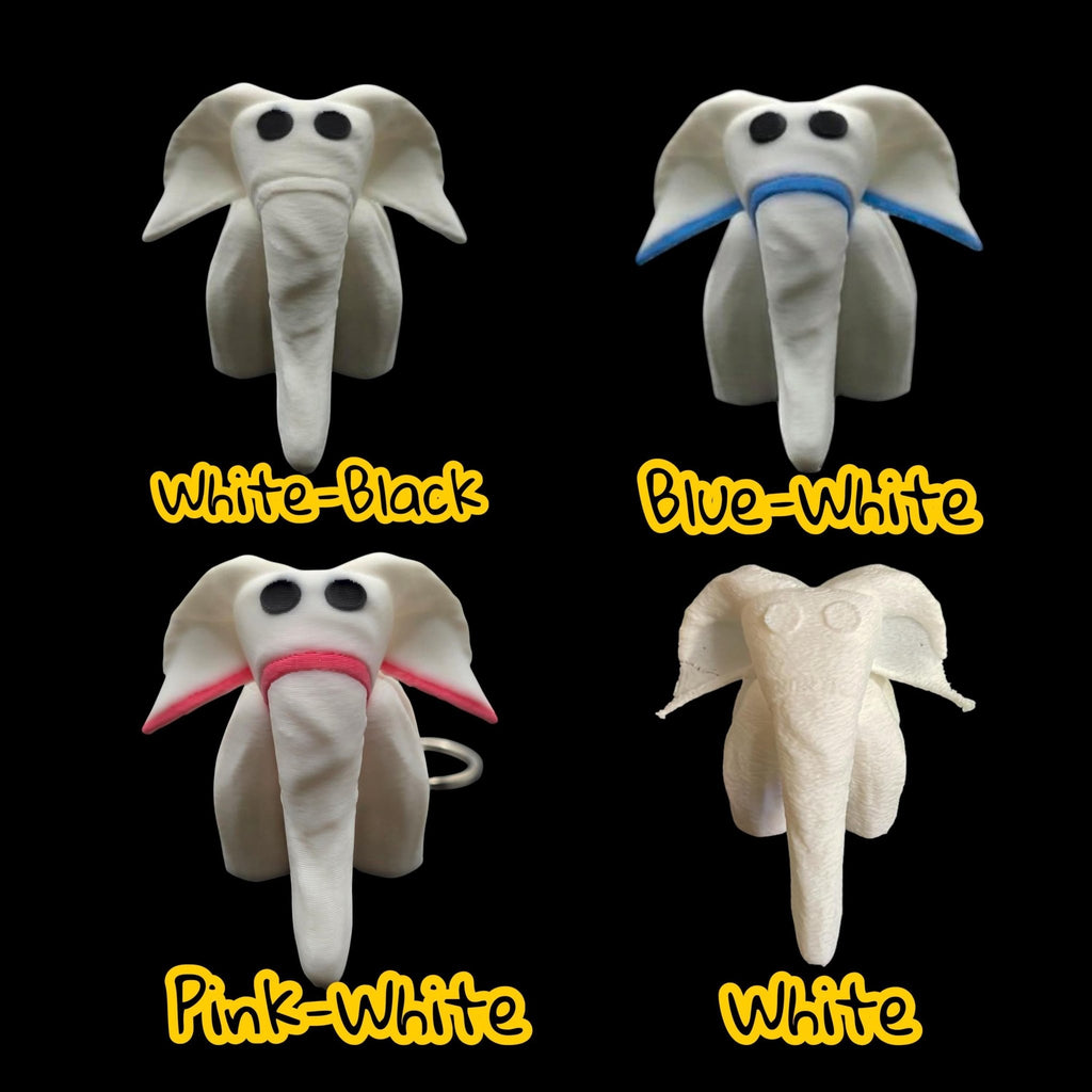 4 Different White Elephant Towel Animal Keychain Cruise Lines Souvenir Travel Accessory Vacations - JM Designs