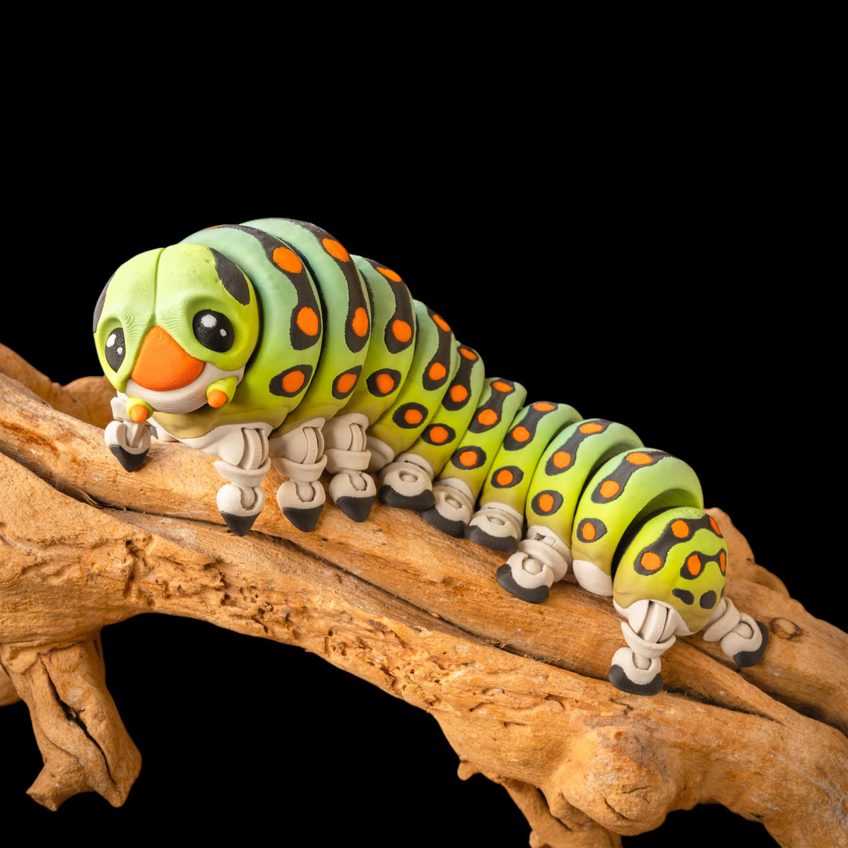 Articulated Caterpillar Toy – 3d Printed Poseable Fidget Desk Pet