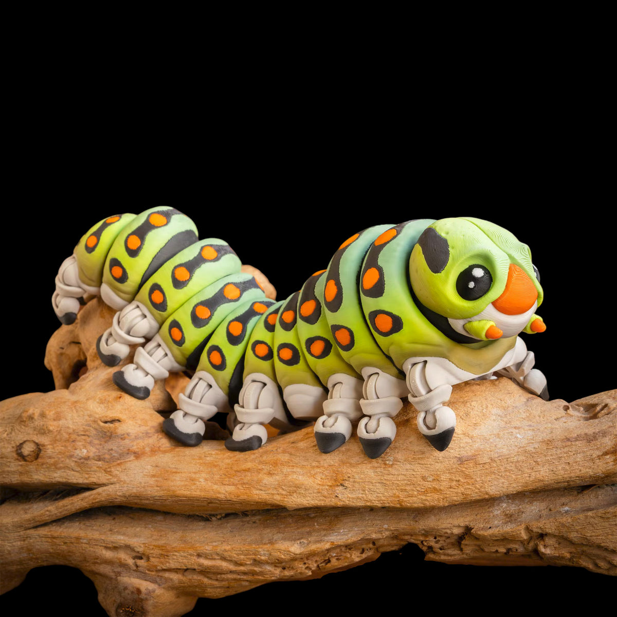 Articulated Caterpillar Toy – 3d Printed Poseable Fidget Desk Pet