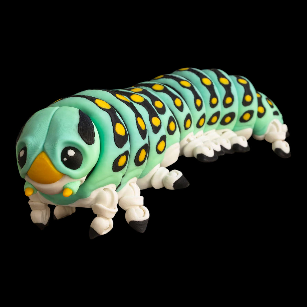 Articulated Caterpillar Toy – 3d Printed Poseable Fidget Desk Pet