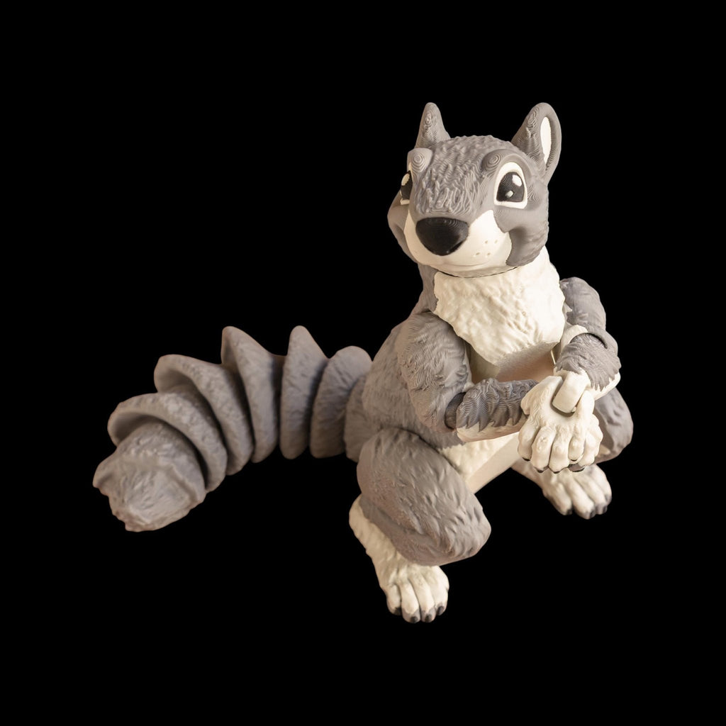 Articulated Squirrel Figure Office Decoration Christmas Animal Lover Woodland Creature Flexible Joint - JM Designs