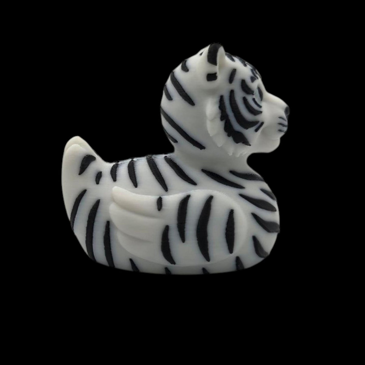 Bengal Tiger Duck White & Orange Zoo Theme Party Favor Kids Bathroom Shelf Accent Jungle Nursery - JM Designs
