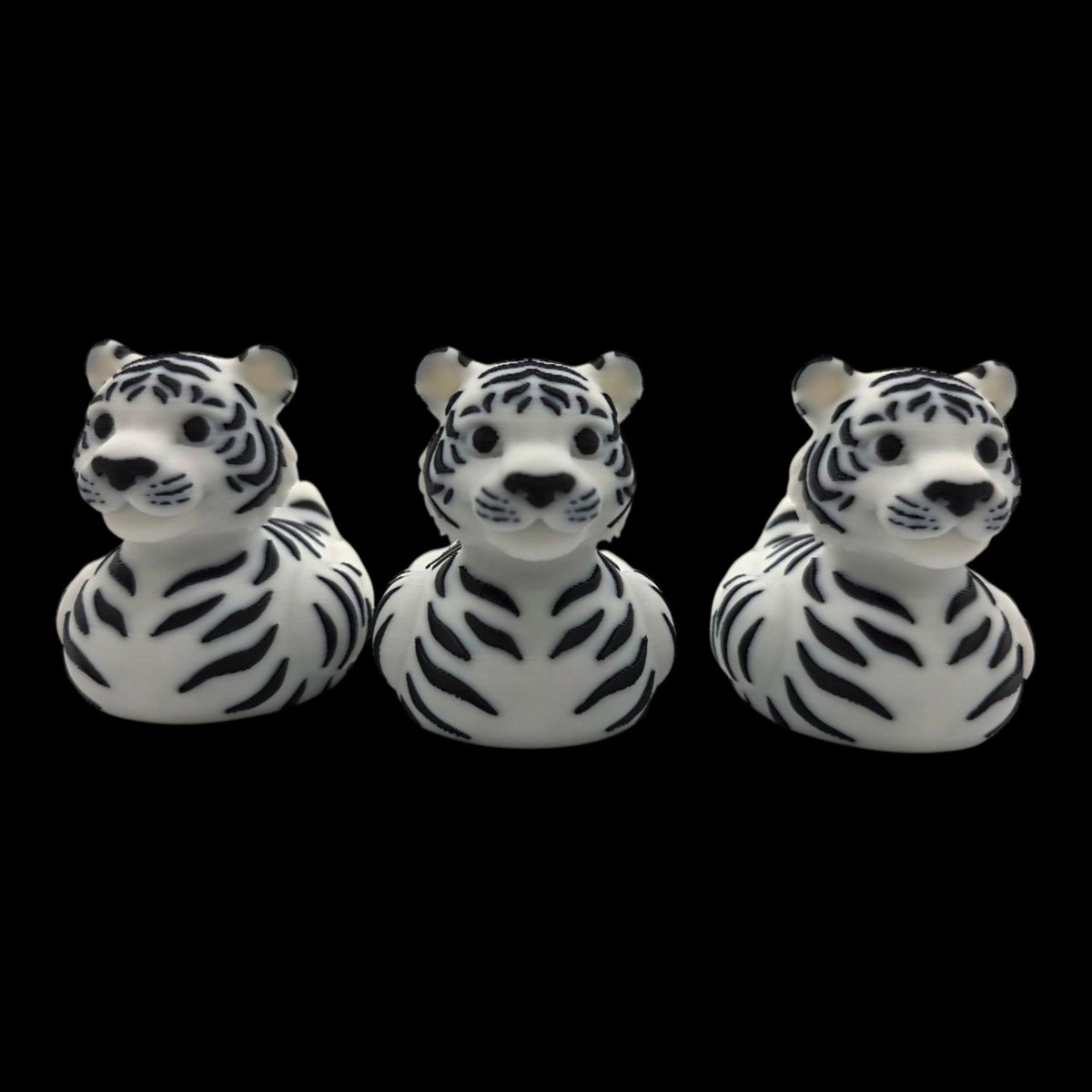 Bengal Tiger Duck White & Orange Zoo Theme Party Favor Kids Bathroom Shelf Accent Jungle Nursery - JM Designs
