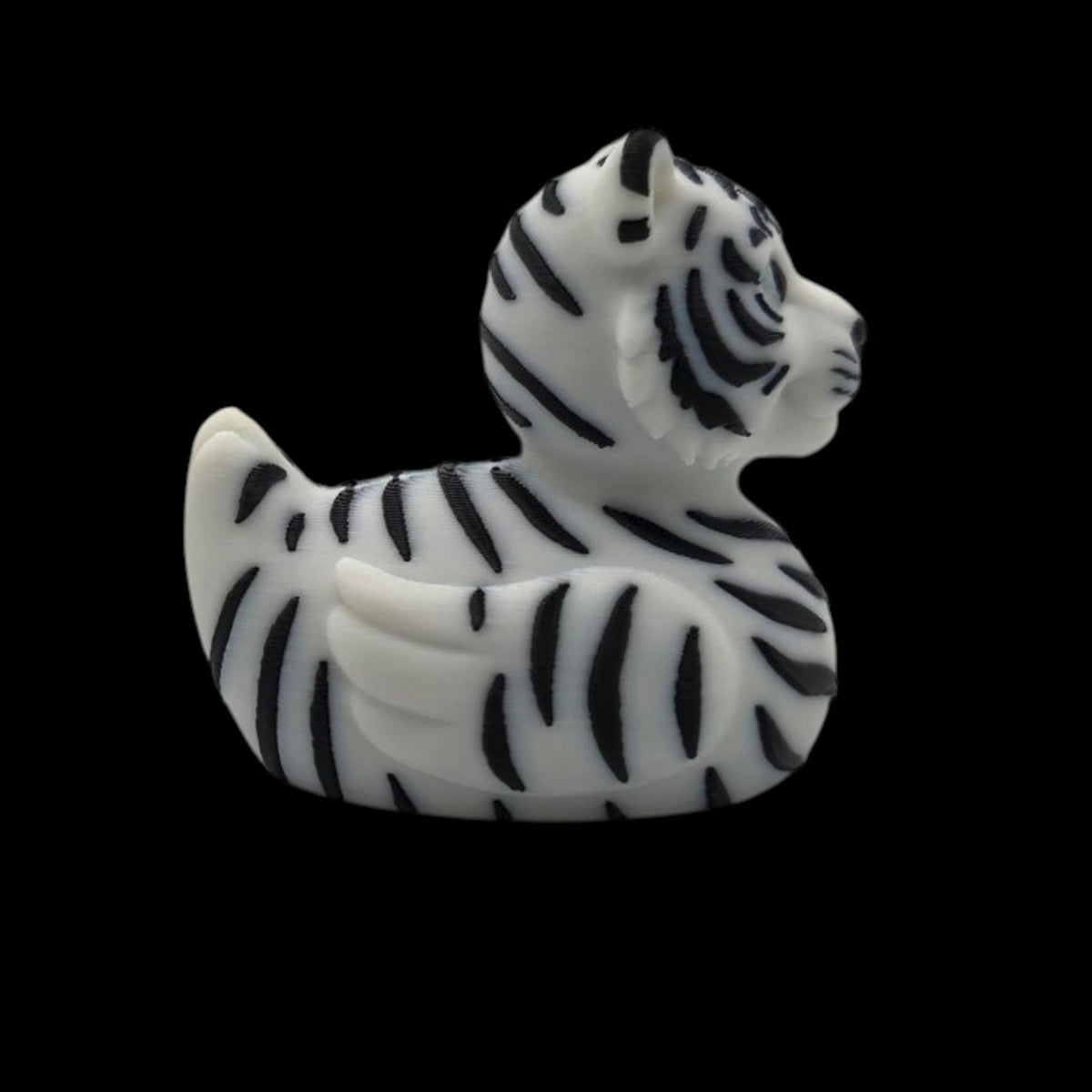 Bengal Tiger Duck White & Orange Zoo Theme Party Favor Kids Bathroom Shelf Accent Jungle Nursery - JM Designs