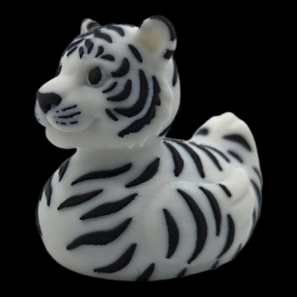 Bengal Tiger Duck White & Orange Zoo Theme Party Favor Kids Bathroom Shelf Accent Jungle Nursery - JM Designs