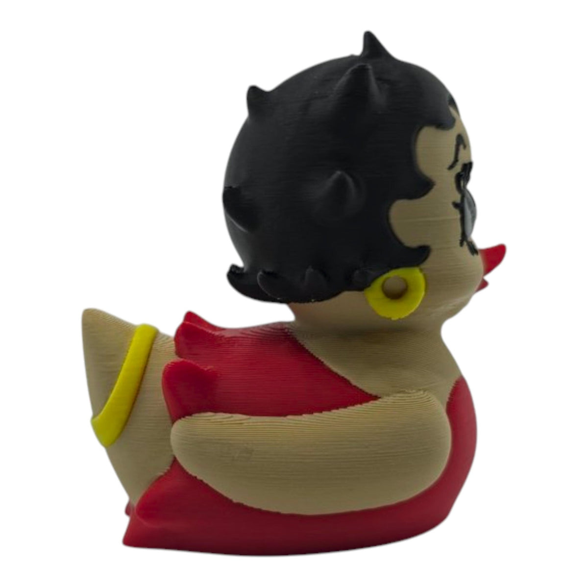 Betty Boop Inspired Duck Figure Physical Pla Printed Collectible Retro Cartoon Style Desk Decor Cute Animation Fans