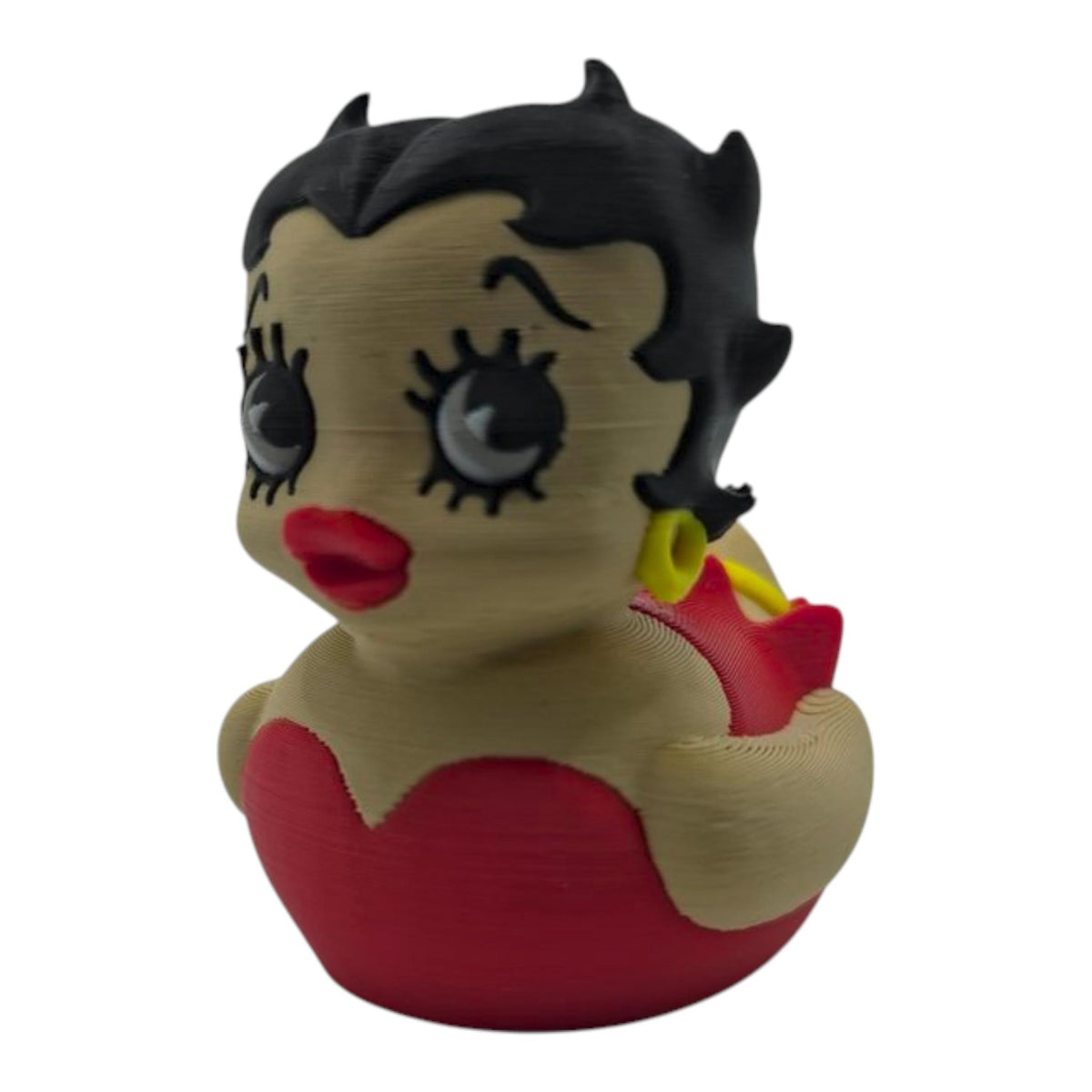 Betty Boop Inspired Duck Figure Physical Pla Printed Collectible Retro Cartoon Style Desk Decor Cute Animation Fans