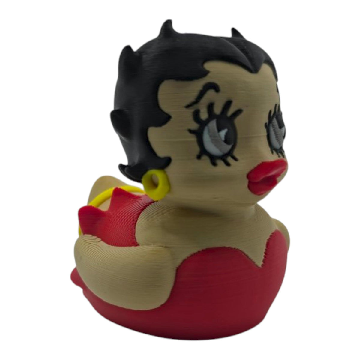 Betty Boop Inspired Duck Figure Physical Pla Printed Collectible Retro Cartoon Style Desk Decor Cute Animation Fans