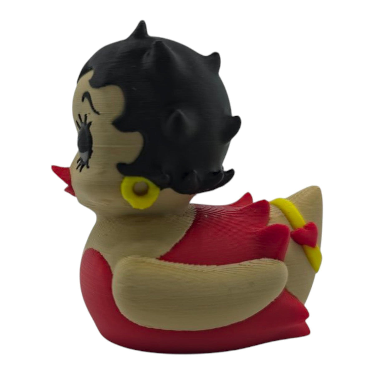 Betty Boop Inspired Duck Figure Physical Pla Printed Collectible Retro Cartoon Style Desk Decor Cute Animation Fans