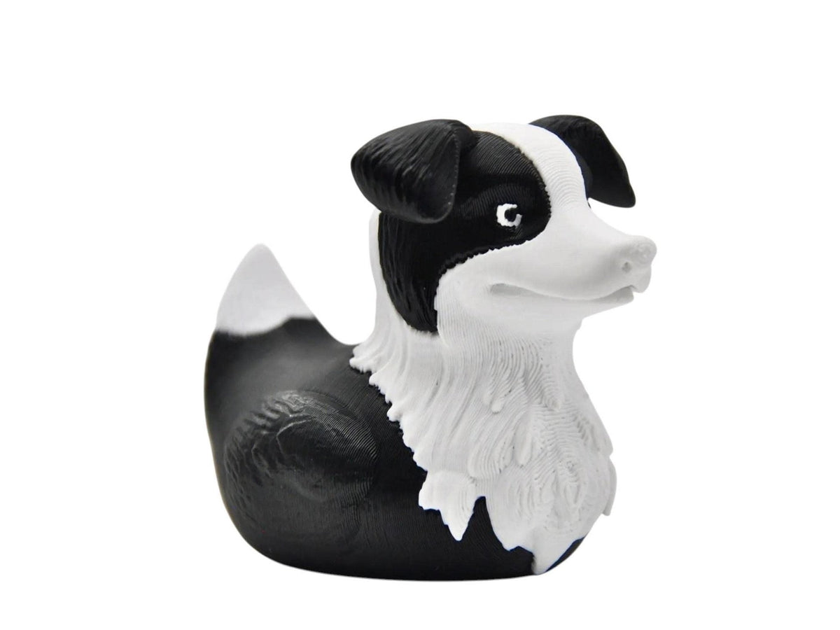 Border Collie Duck 3D Printed Figure, Custom Made Pet Toy for Desk Decor - JM Designs