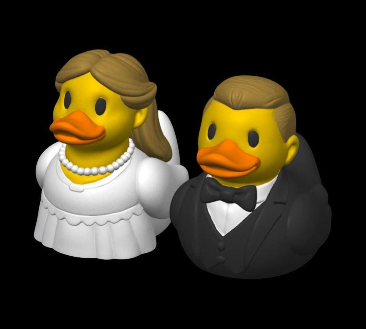 Bride & Groom Duck Wedding Cake Topper, Keepsake Set for Newlyweds - JM Designs
