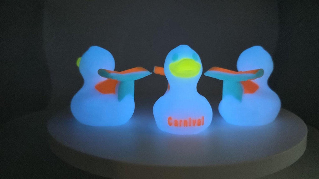 Carnival Cruise Inspired Duck Toy, Glow In The Dark 3D Printed - JM Designs