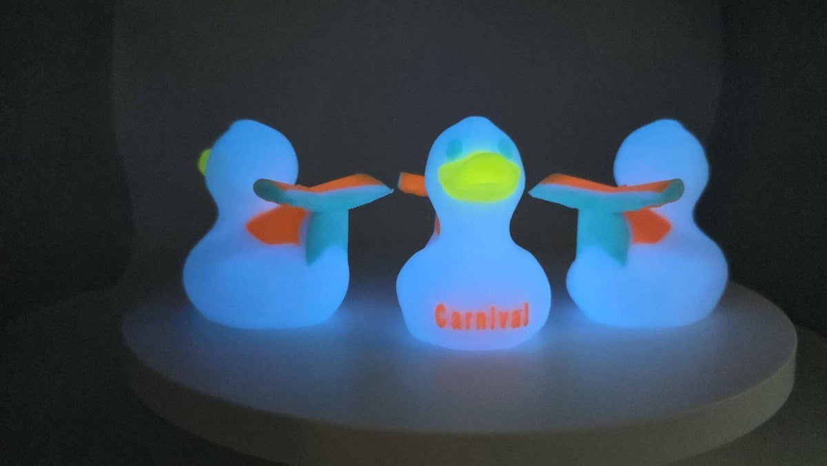 Carnival Cruise Inspired Duck Toy, Glow In The Dark 3D Printed - JM Designs