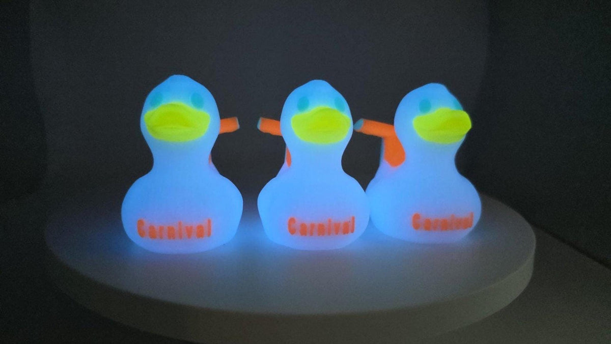 Carnival Cruise Inspired Duck Toy, Glow In The Dark 3D Printed - JM Designs