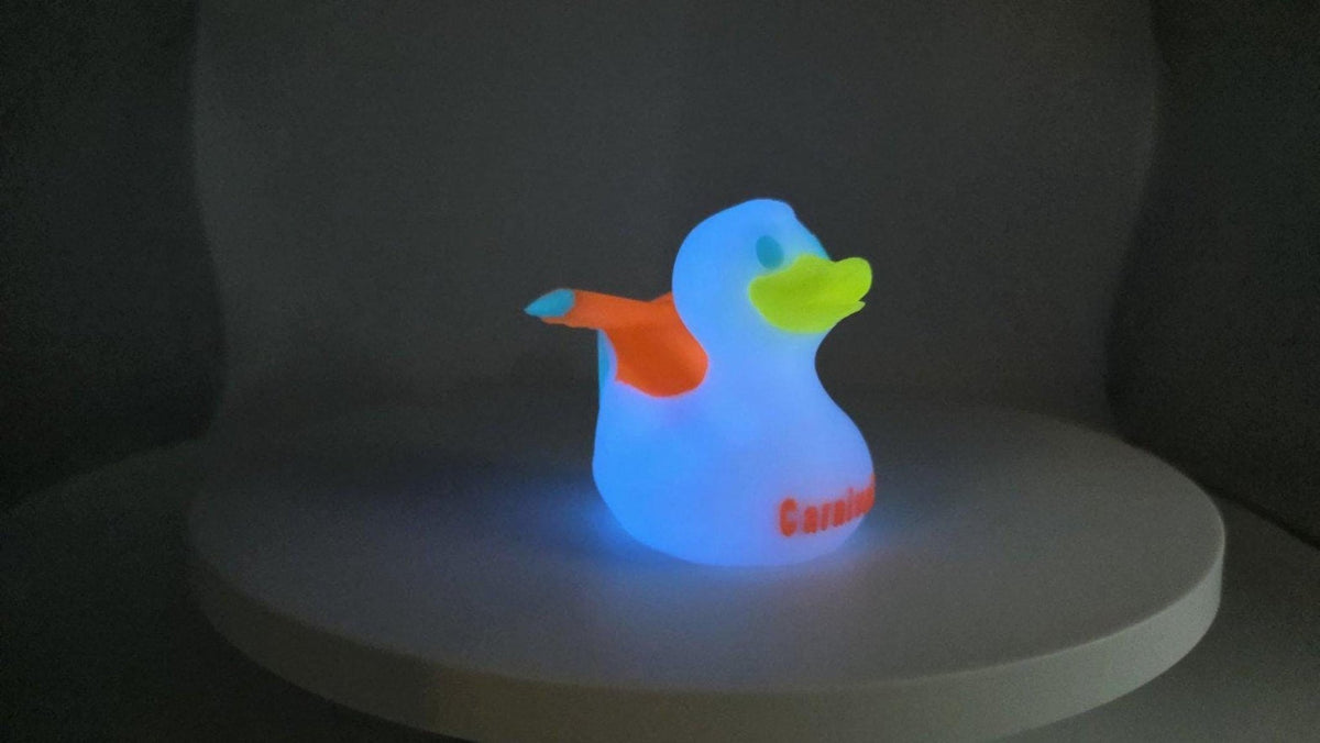 Carnival Cruise Inspired Duck Toy, Glow In The Dark 3D Printed - JM Designs