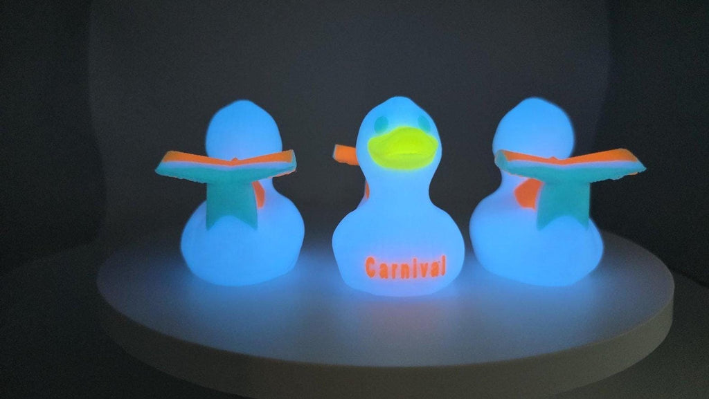 Carnival Cruise Inspired Duck Toy, Glow In The Dark 3D Printed - JM Designs