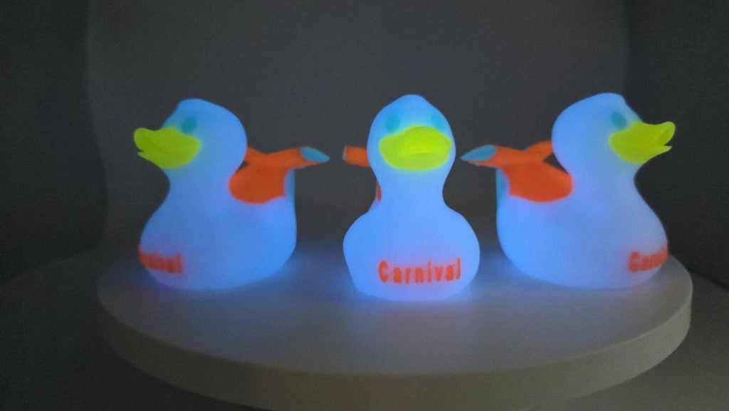 Carnival Cruise Inspired Duck Toy, Glow In The Dark 3D Printed - JM Designs