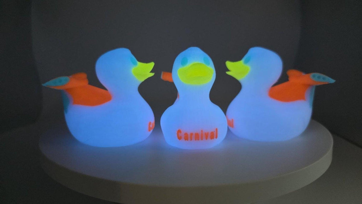 Carnival Cruise Inspired Duck Toy, Glow In The Dark 3D Printed - JM Designs