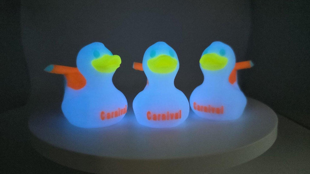 Carnival Cruise Inspired Duck Toy, Glow In The Dark 3D Printed - JM Designs