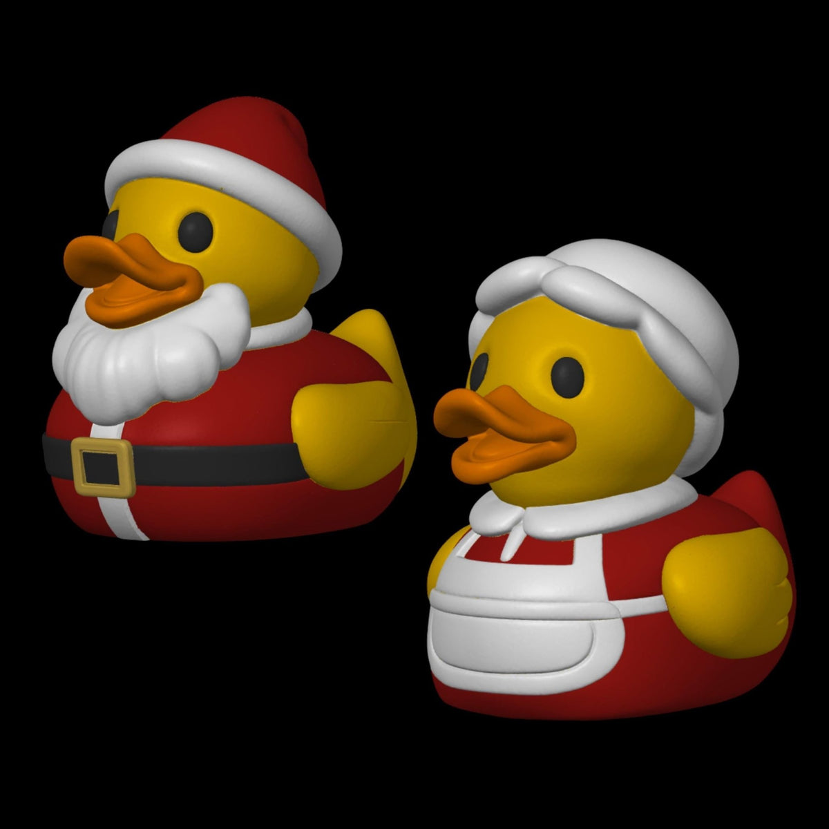 Santa and Mrs Claus Christmas Ducks Holiday Decoration -JM Designs