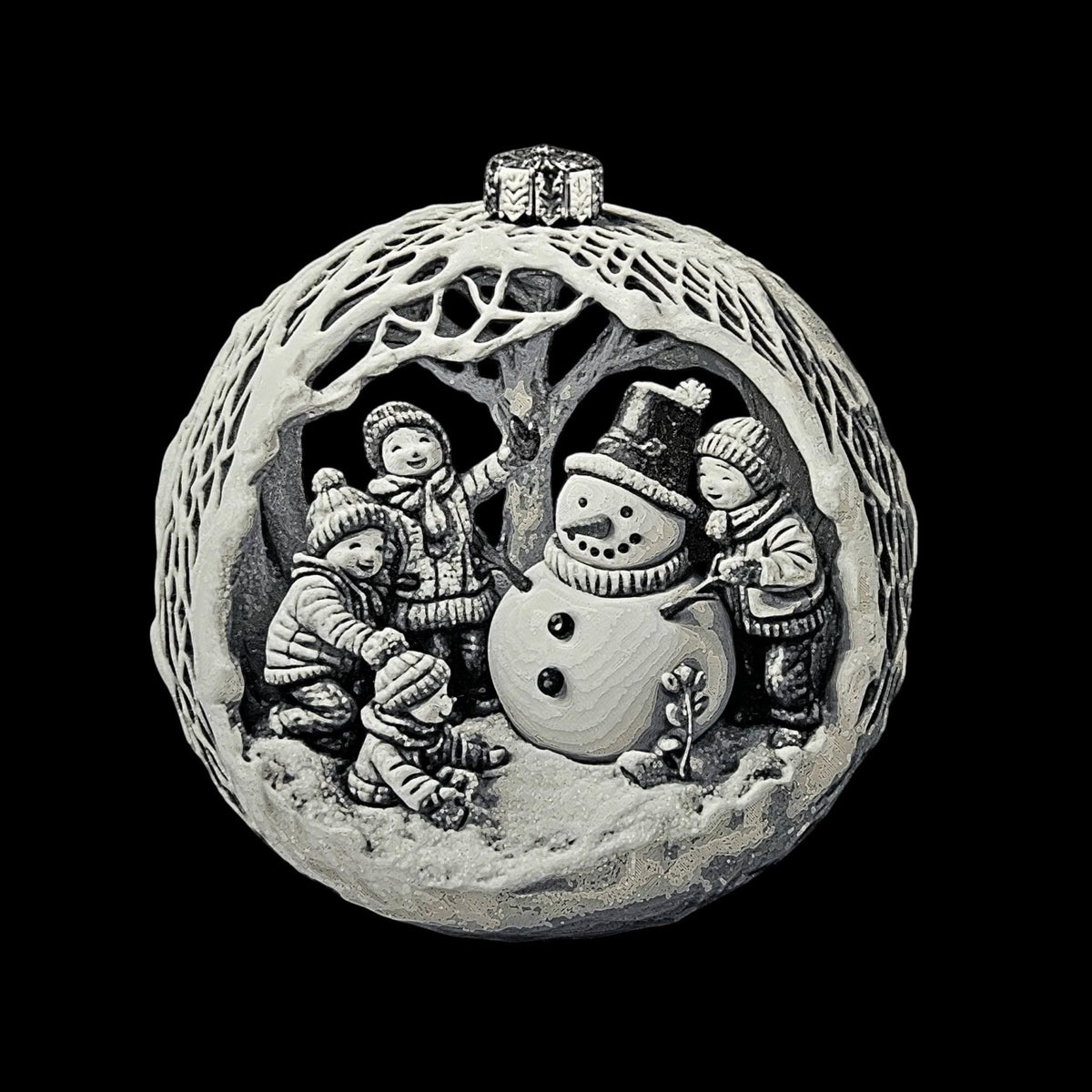 Christmas Snowman Ornament Holiday - JM Designs