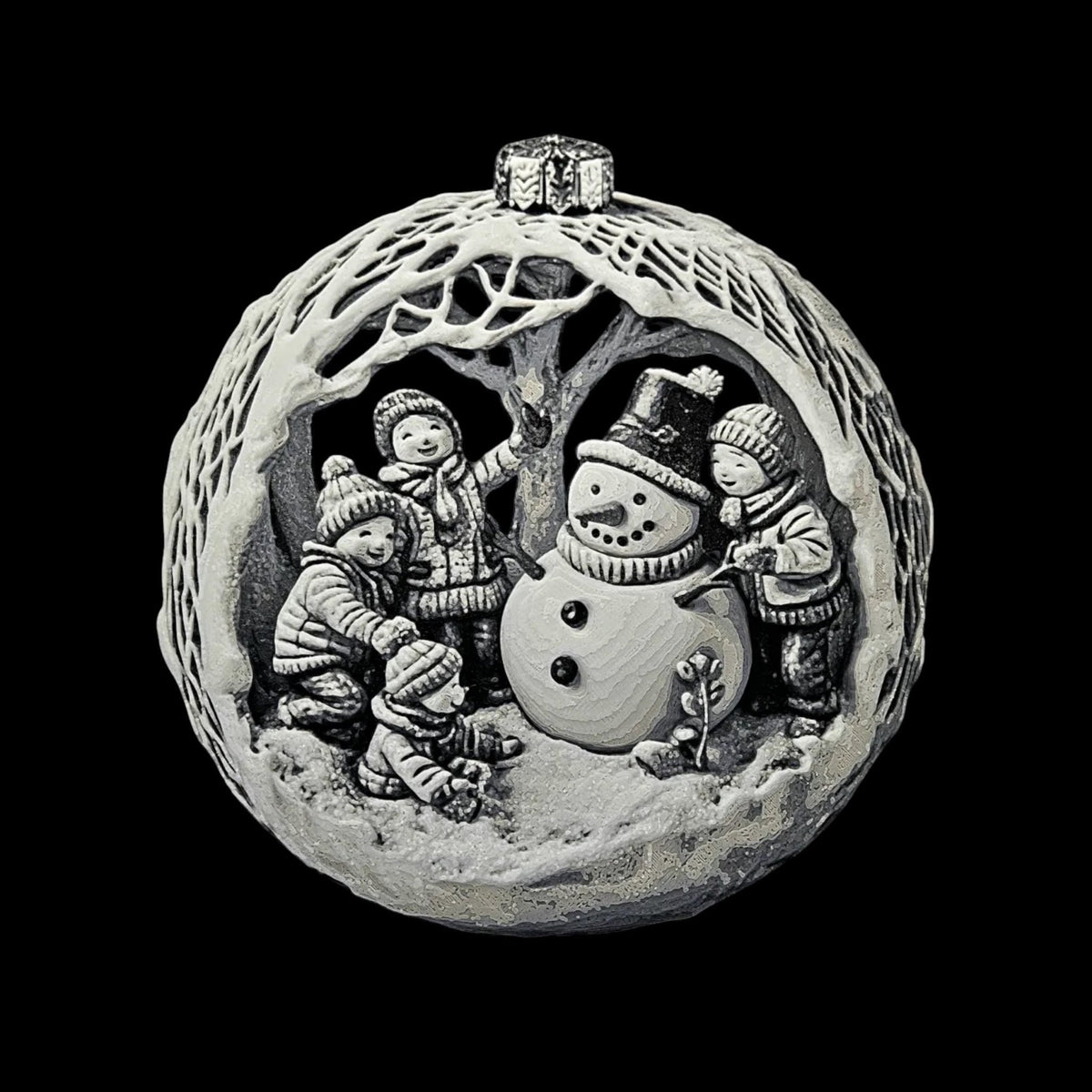 Christmas Snowman Ornament Holiday - JM Designs
