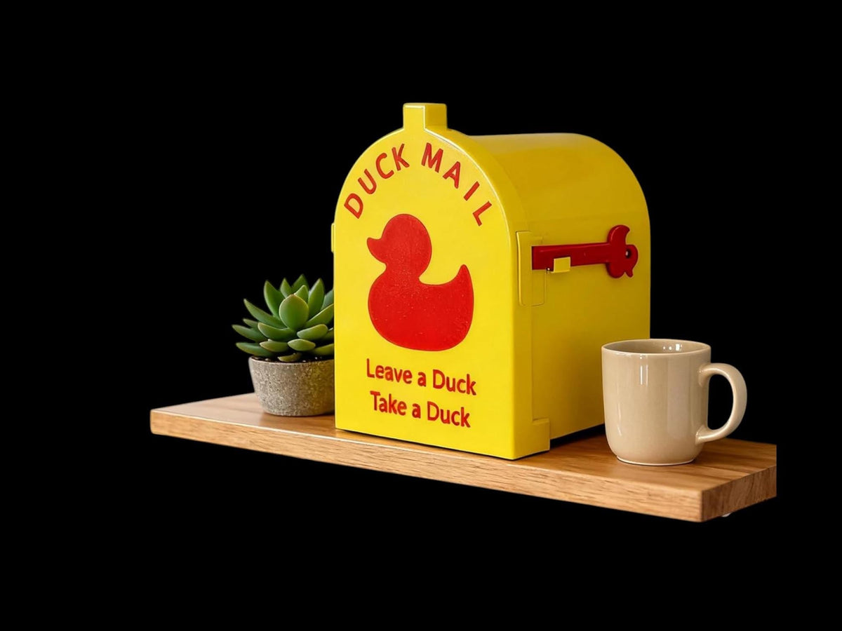 Cruise Duck Mailbox Magnetic Holder Note Exchange Box Decoration Silhouette Yellow Design Cruise Cabin Door Accessory Office Desk Message - JM Designs
