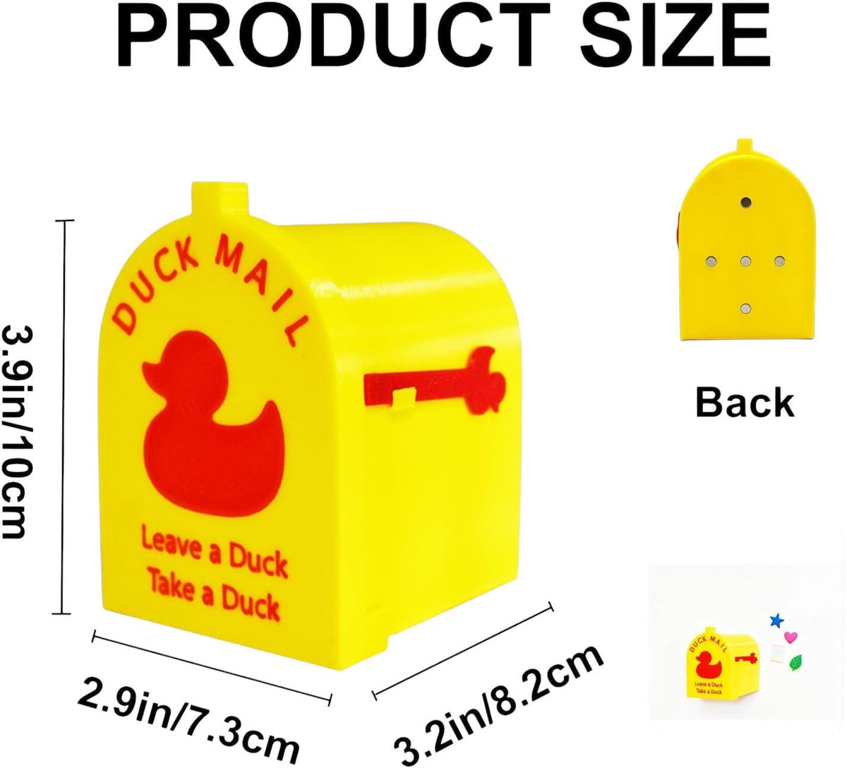 Cruise Duck Mailbox Magnetic Holder Note Exchange Box Decoration Silhouette Yellow Design Cruise Cabin Door Accessory Office Desk Message - JM Designs