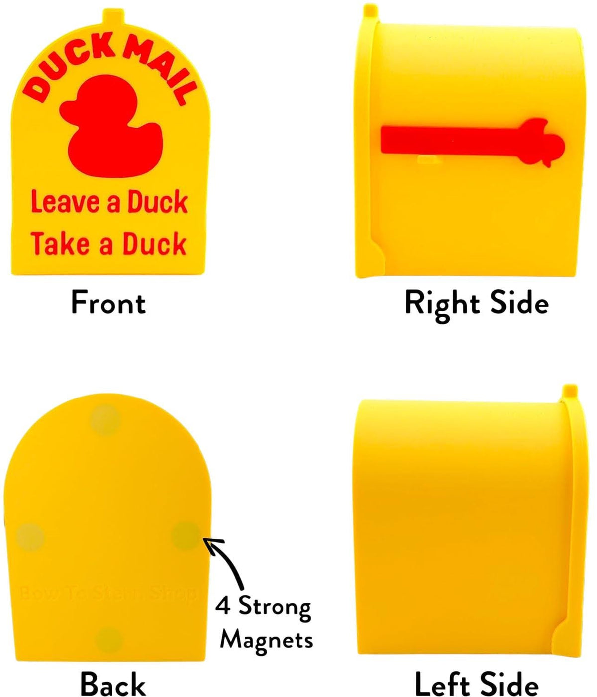 Cruise Duck Mailbox Magnetic Holder Note Exchange Box Decoration Silhouette Yellow Design Cruise Cabin Door Accessory Office Desk Message - JM Designs