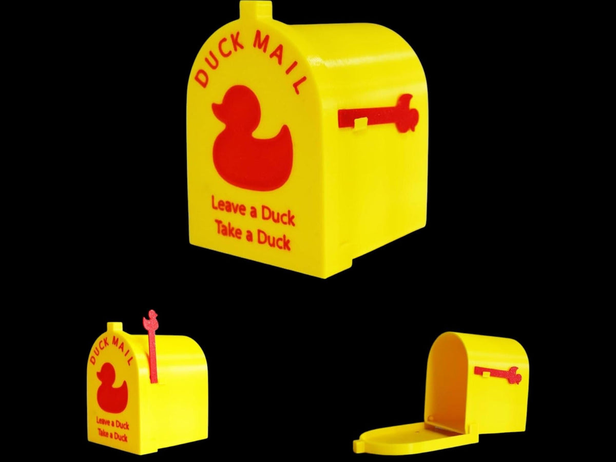 Cruise Duck Mailbox Magnetic Holder Note Exchange Box Decoration Silhouette Yellow Design Cruise Cabin Door Accessory Office Desk Message - JM Designs