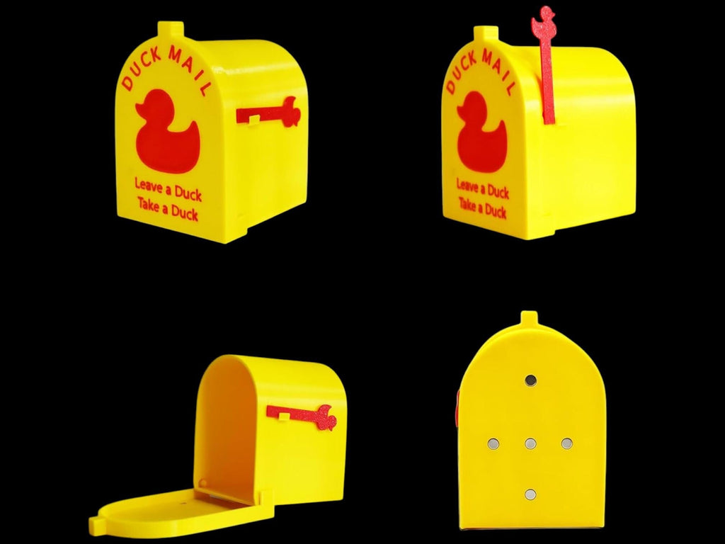 Cruise Duck Mailbox Magnetic Holder Note Exchange Box Decoration Silhouette Yellow Design Cruise Cabin Door Accessory Office Desk Message - JM Designs