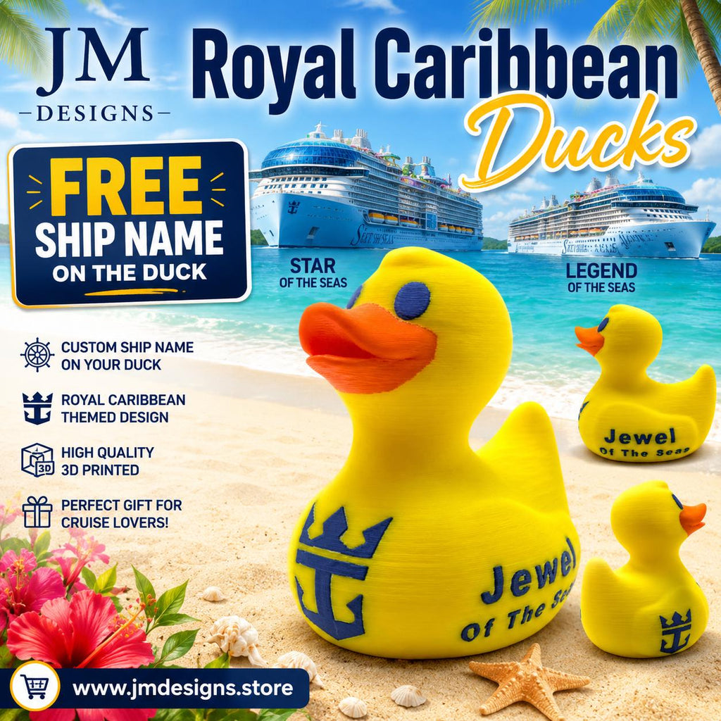 Custom Royal Caribbean Cruise Ship Duck Cruise Ship Duck Royal Caribbean Cruise Collection 3D Printed Custom Duck