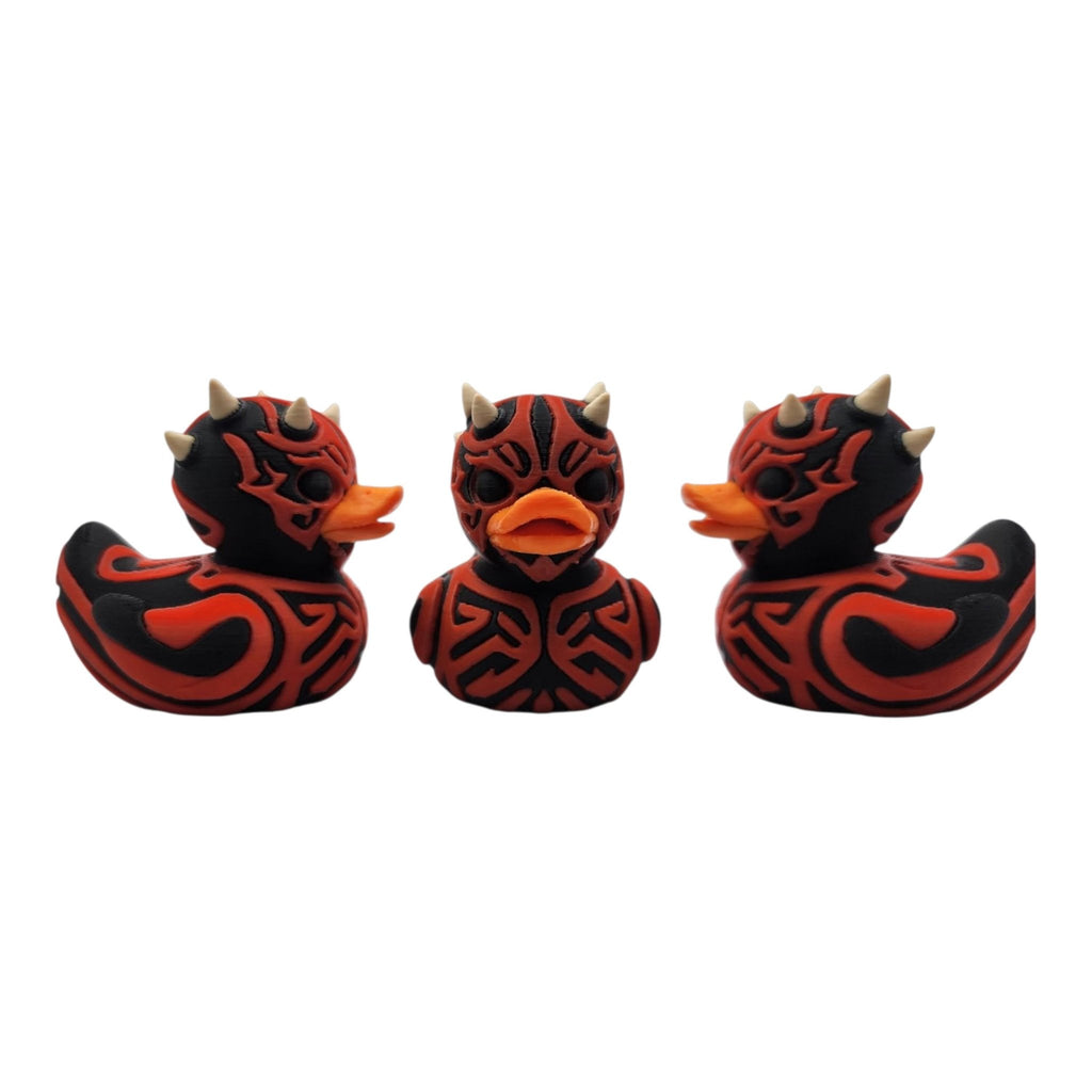 Darth Maul-inspired 3D printed red and black duck - view 5