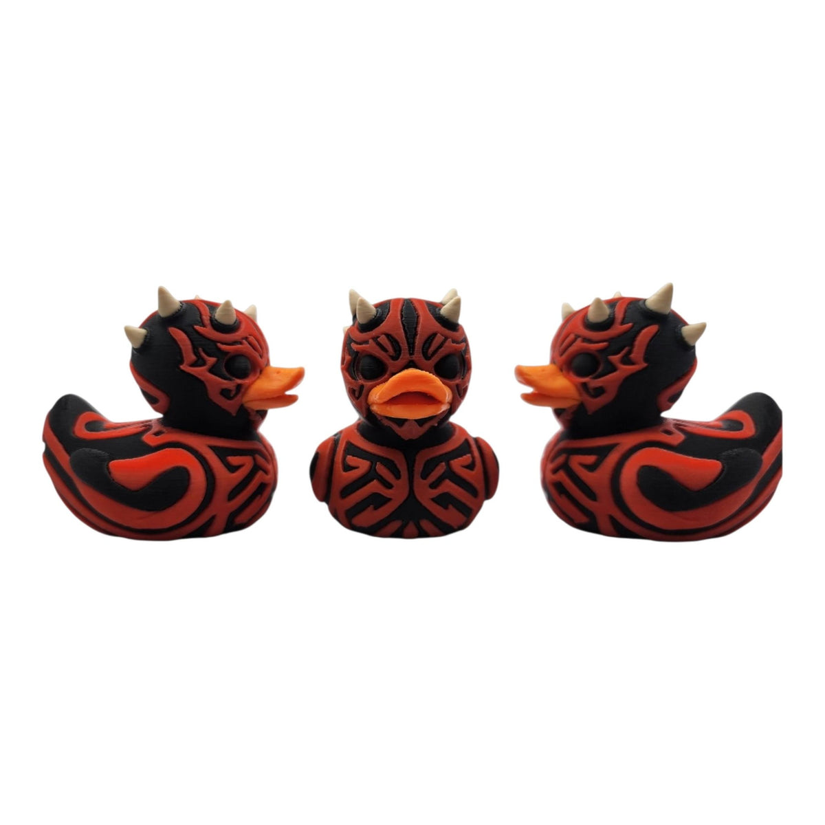 Darth Maul-inspired 3D printed red and black duck - view 5