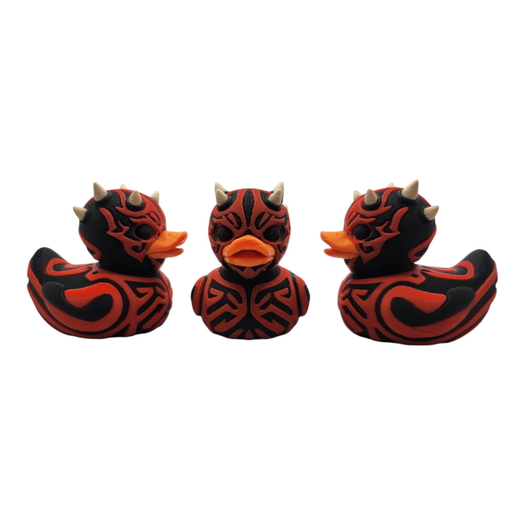 Darth Maul-inspired 3D printed red and black duck - view 4