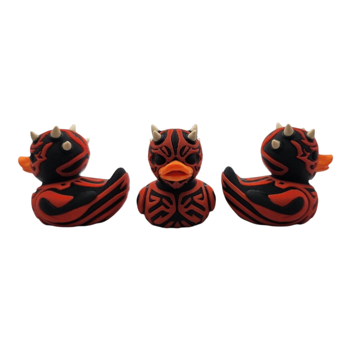 Darth Maul-inspired 3D printed red and black duck - view 8