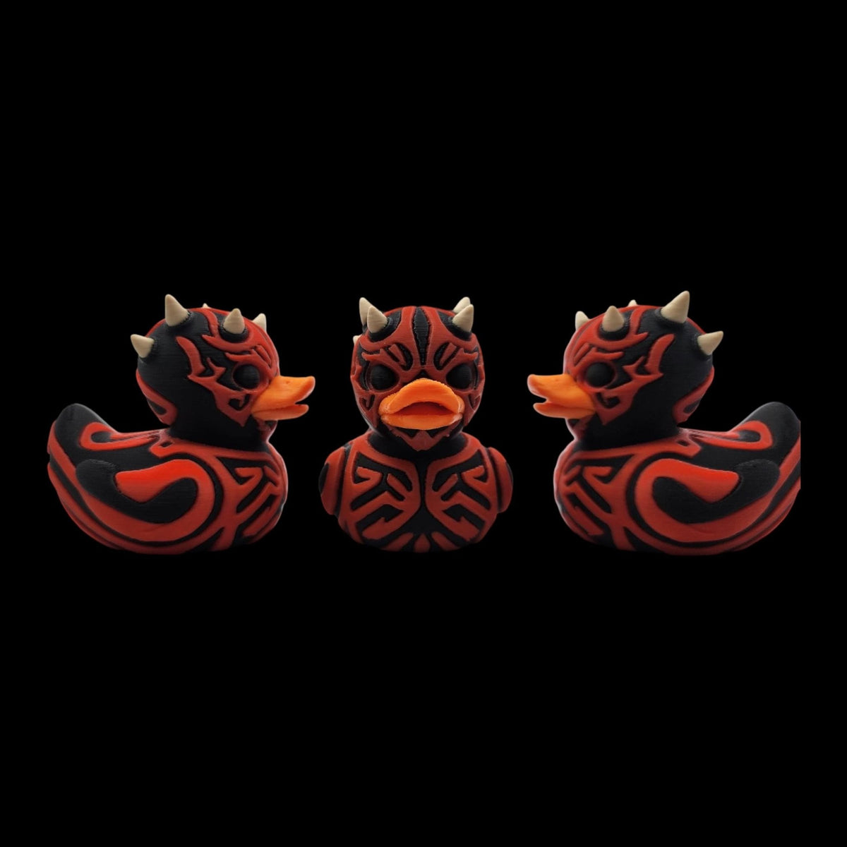 Darth Maul-inspired 3D printed red and black duck - view 11