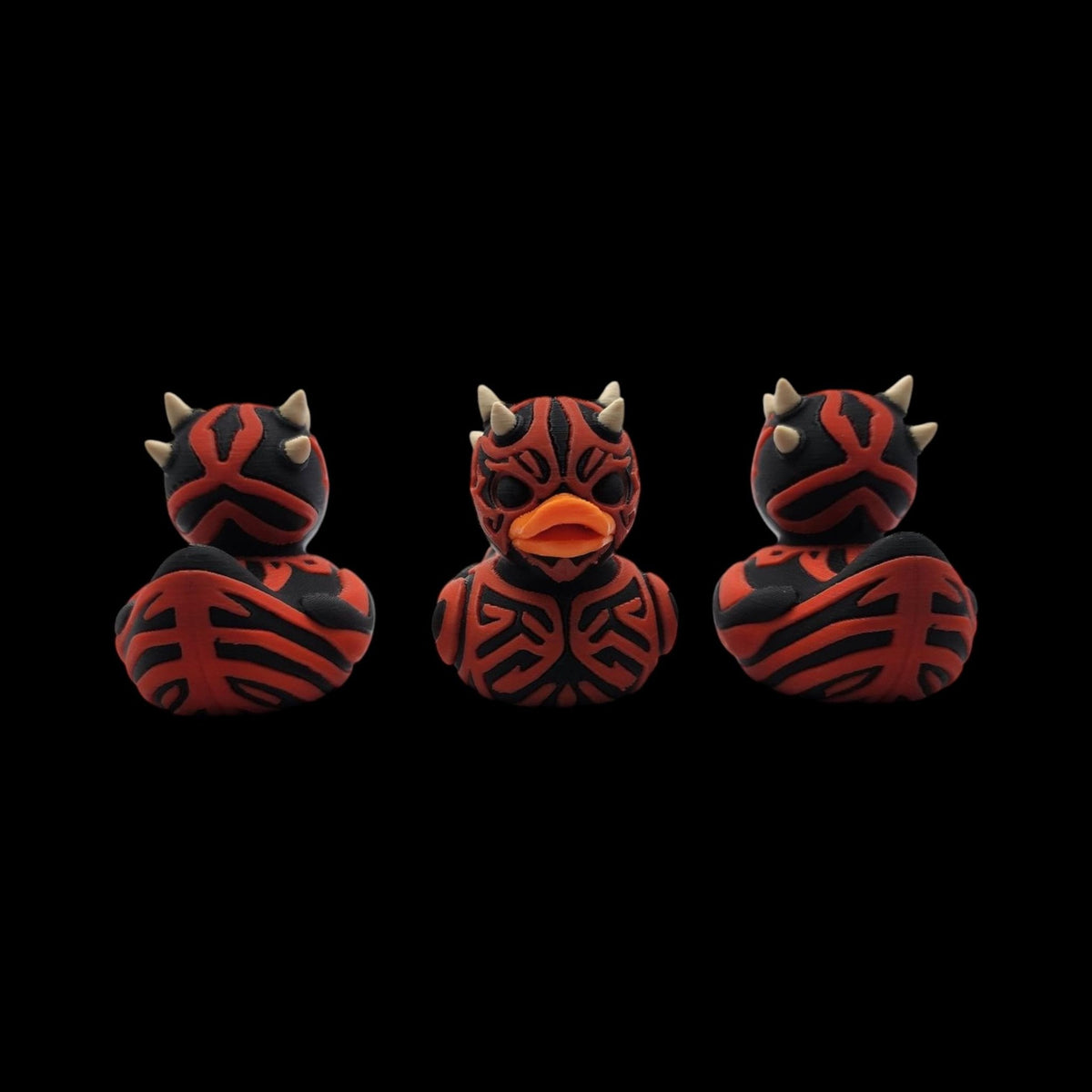 Darth Maul-inspired 3D printed red and black duck - view 14
