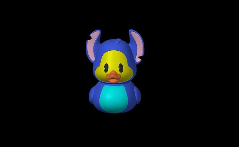 Disney Stitch Blue Alien Duck - JM Designs