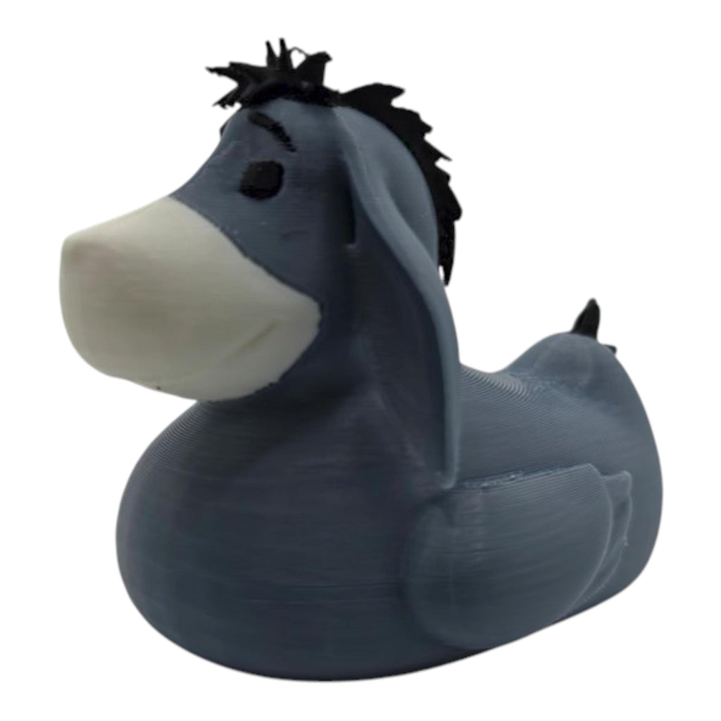 Eeyore Inspired Duck Gray & Black Funny Jeep Ducking Quirky Collectible Figurine Gag Gift Car - JM Designs