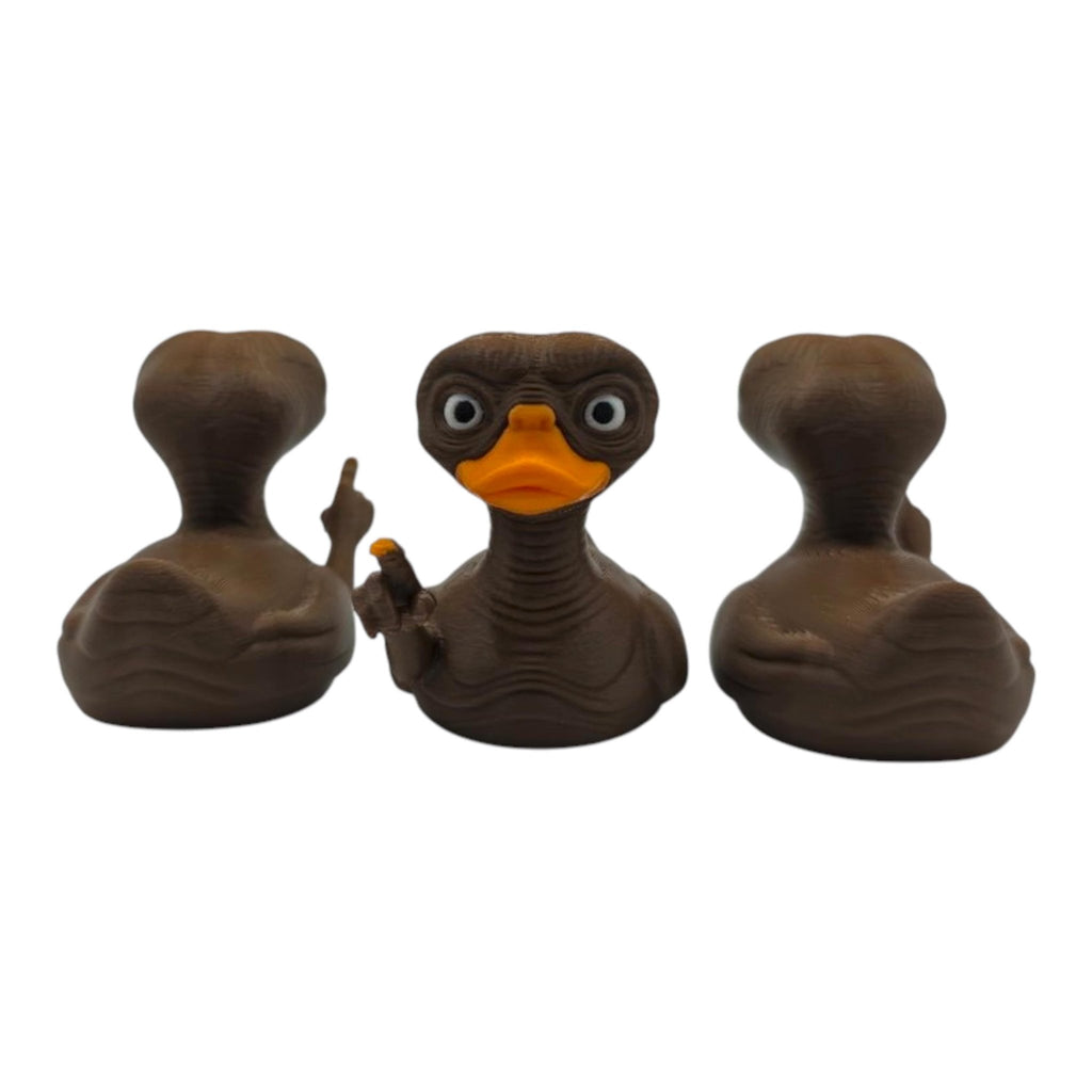 E.T. Extra Terrestrial Inspired Duck Movie Fan Alien Figure Collectible Display Shelf Piece Dashboard Ornament