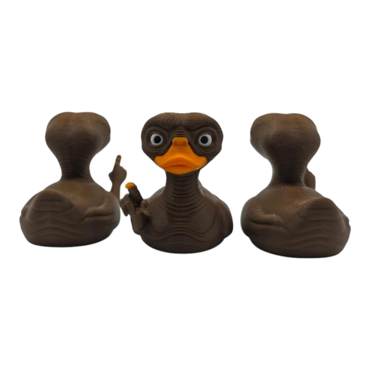 E.T. Extra Terrestrial Inspired Duck Movie Fan Alien Figure Collectible Display Shelf Piece Dashboard Ornament