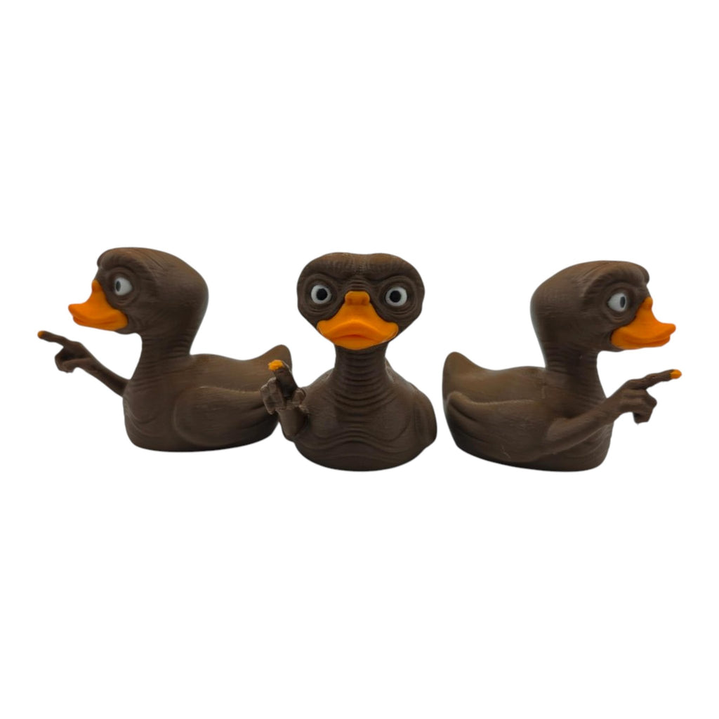 E.T. Extra Terrestrial Inspired Duck Movie Fan Alien Figure Collectible Display Shelf Piece Dashboard Ornament