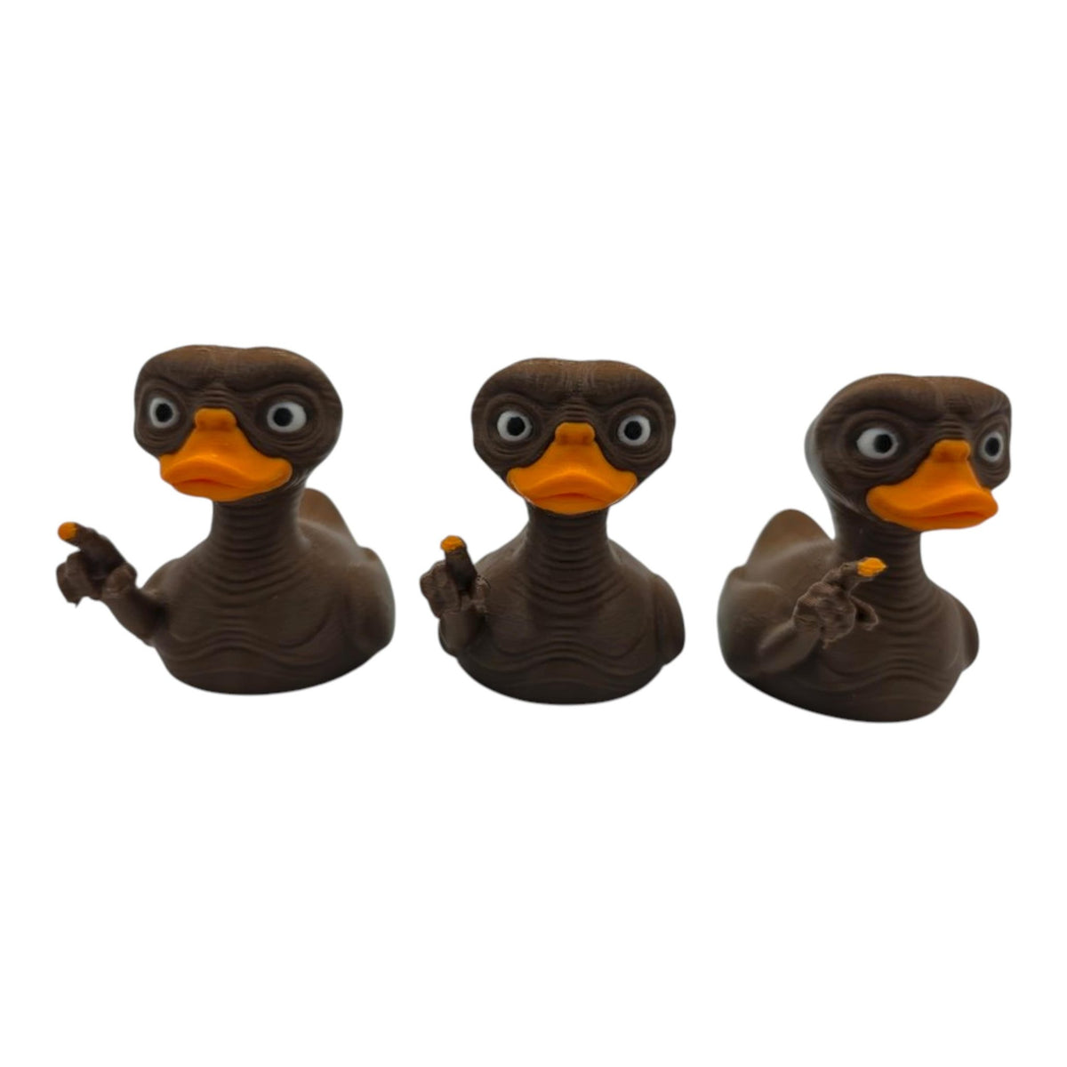 E.T. Extra Terrestrial Inspired Duck Movie Fan Alien Figure Collectible Display Shelf Piece Dashboard Ornament