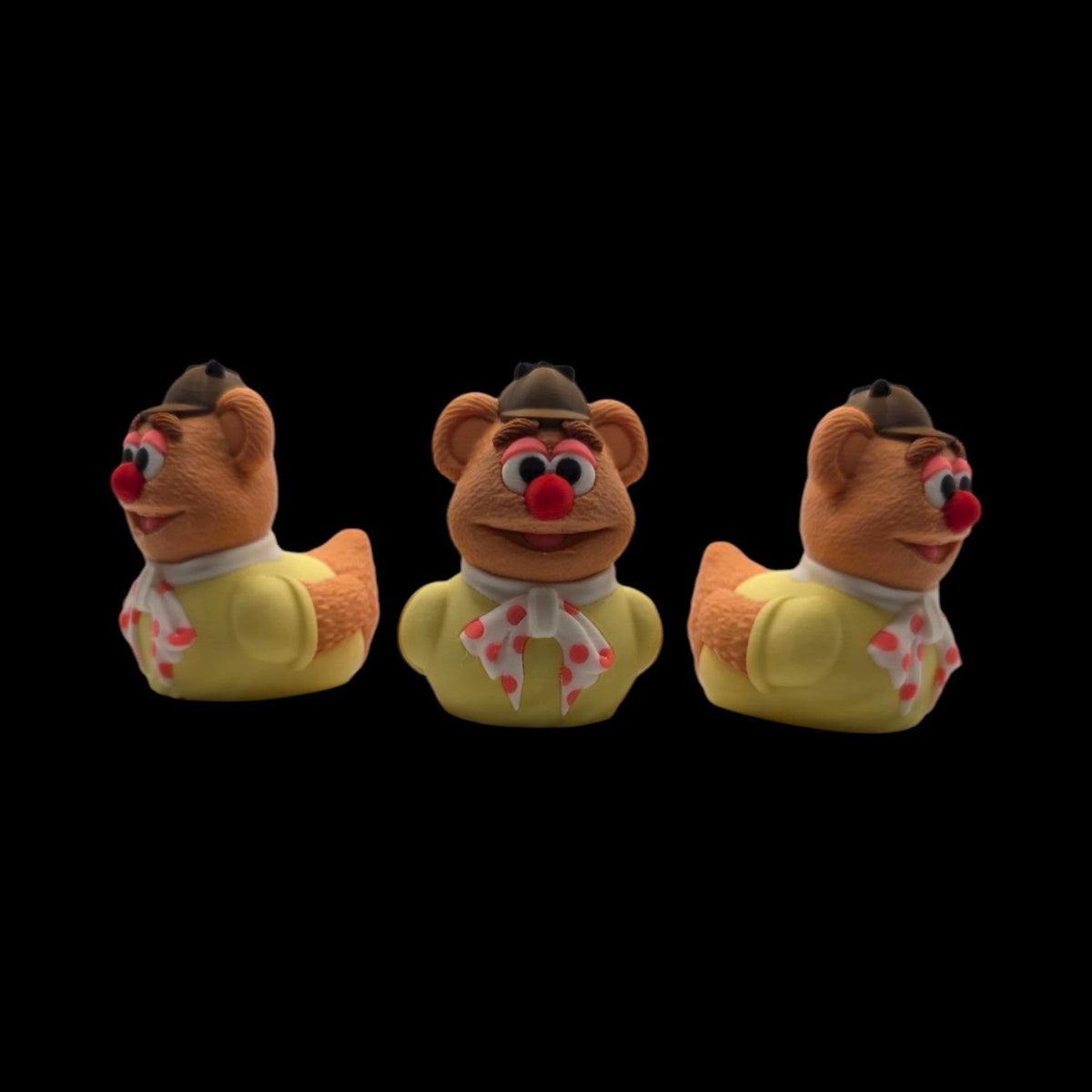 Fozzie Bear Duck Figurine Collectible Cartoon Character Display Decoration Desk Accessory  Novelty Gift Muppet Mashup Comedy