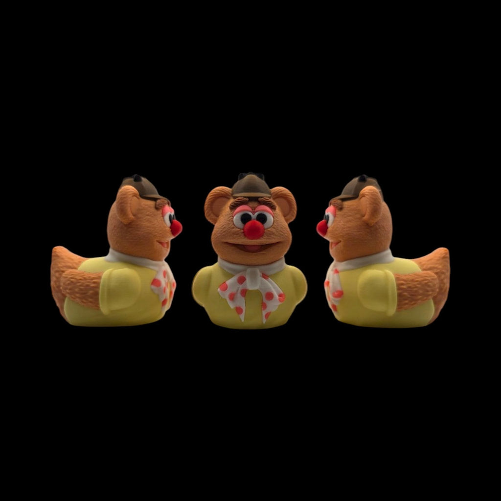 Fozzie Bear Duck Figurine Collectible Cartoon Character Display Decoration Desk Accessory Novelty Gift Muppet Mashup Comedy