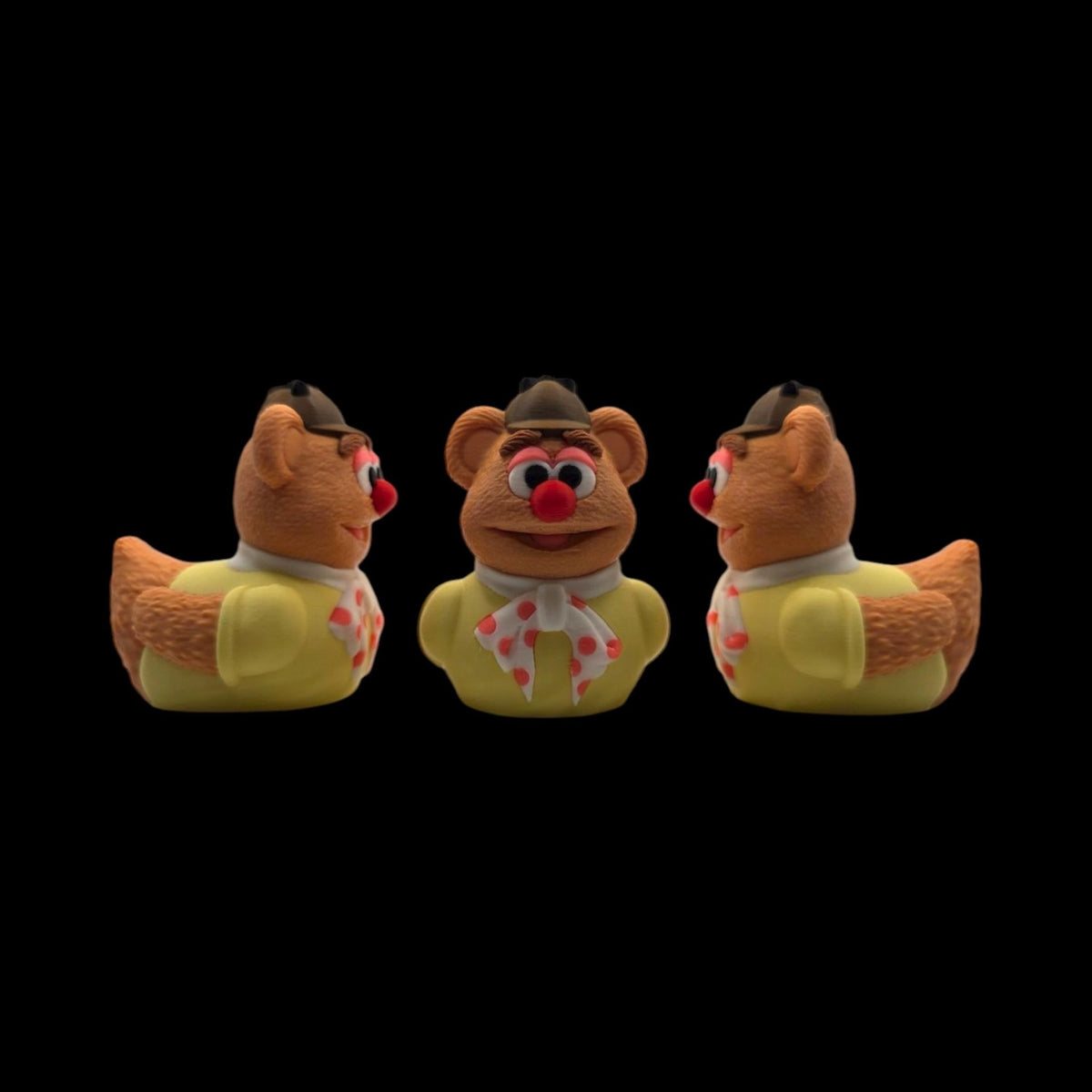 Fozzie Bear Duck Figurine Collectible Cartoon Character Display Decoration Desk Accessory Novelty Gift Muppet Mashup Comedy