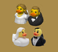 Bride & Groom Ducks Wedding Decoration Cake Topper- JM Designs