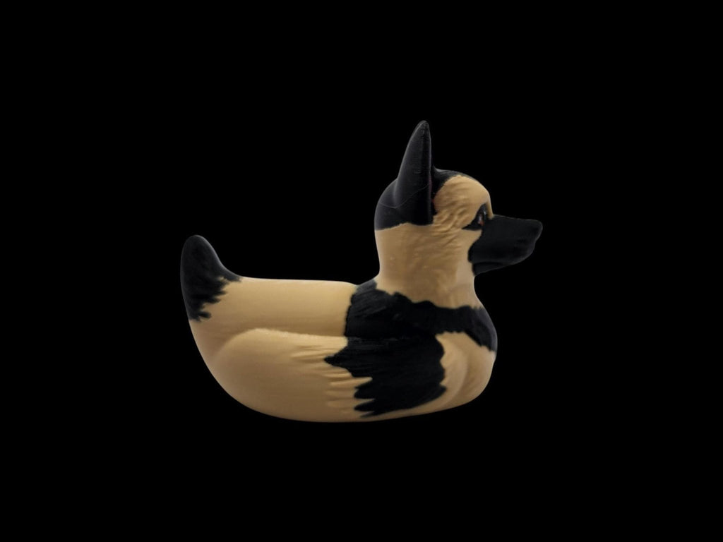 German Shepherd Duck 3D Printed Figure, Desk Ornament for Dog Lovers - JM Designs